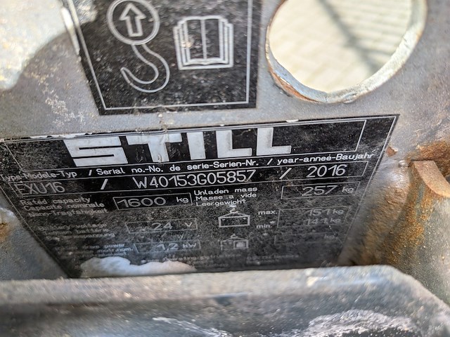 Elektrische pallettruck, still, exu 16, 2016 - afbeelding 2 van  13