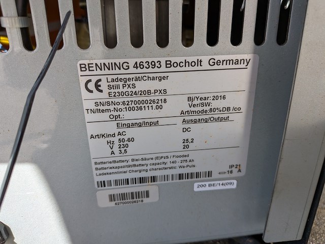 Elektrische pallettruck, still, exu 16 24v, 2017 - afbeelding 6 van  14