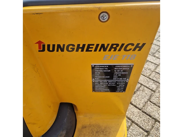 Elektrische palletwagen, jungheinrich, eje-118, 2004 - afbeelding 3 van  17