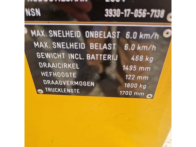 Elektrische palletwagen, jungheinrich, eje-118, 2004 - afbeelding 5 van  17