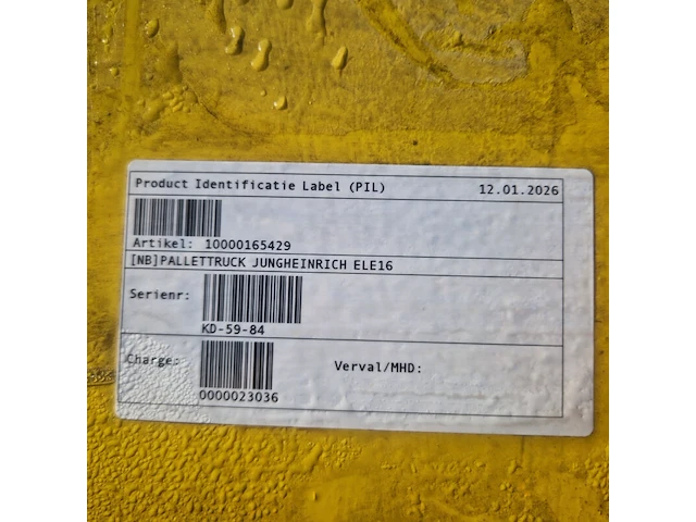 Elektrische palletwagen, jungheinrich, ele 16, 1998 - afbeelding 6 van  18