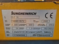 Elektrische palletwagen, jungheinrich, ele 18, 2002 - afbeelding 2 van  24