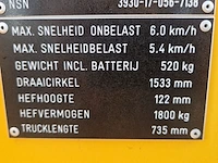 Elektrische palletwagen, jungheinrich, ele 18, 2002 - afbeelding 7 van  24