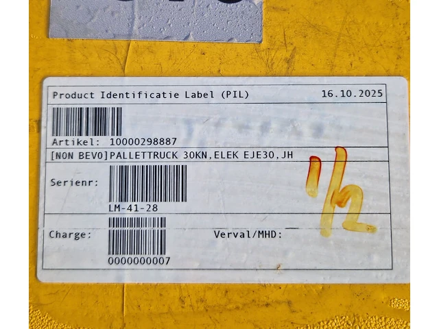 Elektrische palletwagen, jungheinrich, ere 220, 2004 - afbeelding 14 van  22