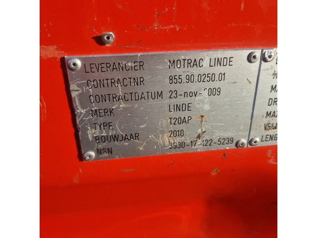 Elektrische palletwagen, linde, t20ap, 2010 - afbeelding 17 van  19