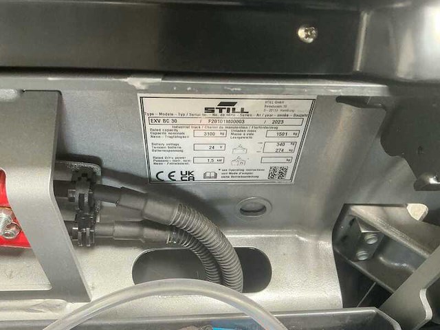 Elektrische palletwagen, still, exv cb 30, grijs/oranje, 2023 - afbeelding 8 van  11