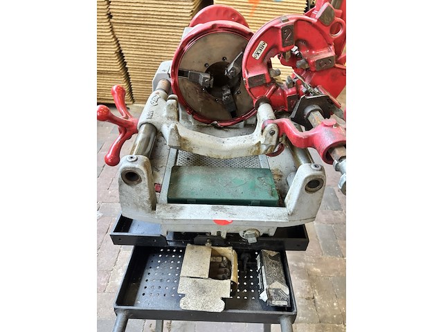 Elektrische pijpdraadsnijmachine, rex industries co. ltd., s80av, rood - afbeelding 8 van  11
