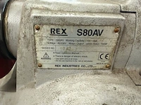 Elektrische pijpdraadsnijmachine, rex, s80av, grijs/rood, met voetpedaal en draadsnijkoppen - afbeelding 4 van  10