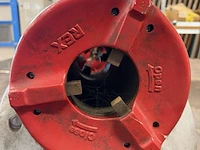 Elektrische pijpdraadsnijmachine, rex, s80av, grijs/rood, met voetpedaal en draadsnijkoppen - afbeelding 7 van  10