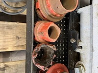 Elektrische pijpdraadsnijmachine, rex, s80av, grijs/rood, met voetpedaal en draadsnijkoppen - afbeelding 10 van  10