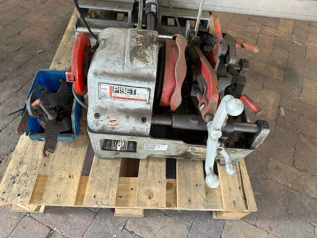 Elektrische pijpdraadsnijmachine, rothenberger / piset, p-60, grijs/rood, met losse gereedschappen - afbeelding 1 van  6