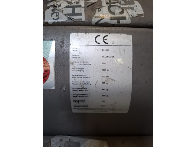 Elektrische pompwagen met lader atlet, piccolo pll180, bouwjaar 2008 - afbeelding 5 van  11