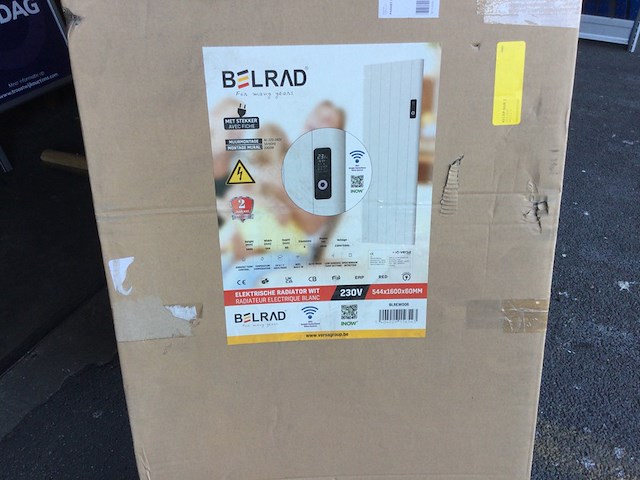 Elektrische radiator 160x54,4 cm, belrad, blrew008, wit - afbeelding 3 van  4
