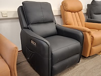 Elektrische relaxfauteuil met massagefunctie, zwart - afbeelding 1 van  10