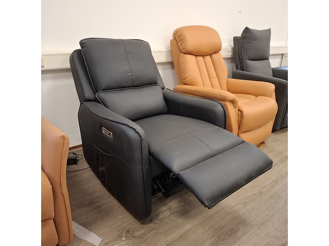 Elektrische relaxfauteuil met massagefunctie, zwart - afbeelding 9 van  10