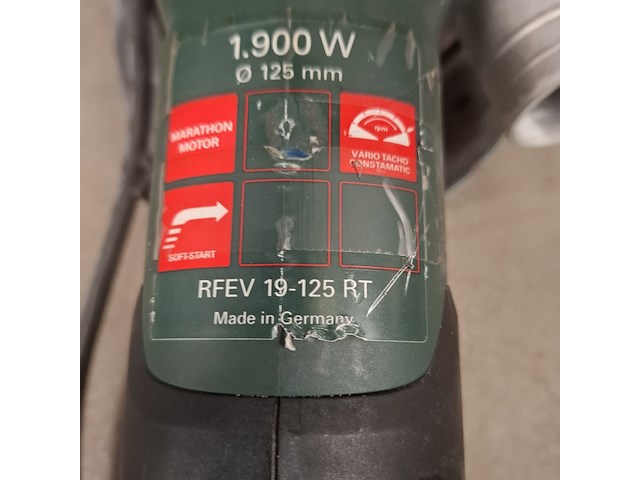 Elektrische renovatie slijper metabo, rfev 19-125 rt, bouwjaar 2017 - afbeelding 6 van  6