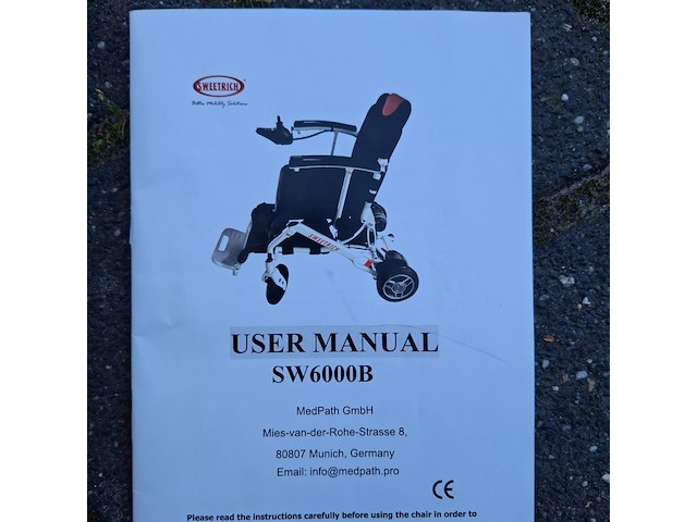 Elektrische rolstoel sweetrich, sw6000b - afbeelding 10 van  12
