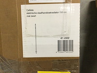 Elektrische staafhandoekradiator 150 cm wb, callista 41.3502, mat zwart - afbeelding 3 van  3