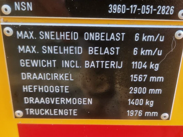 Elektrische stapelaar, jungheinrich, ejc 14, 2004 - afbeelding 10 van  22