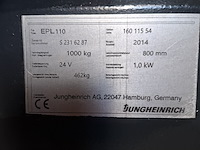 Elektrische stapelaar jungheinrich, epl 110, bouwjaar 2014 - afbeelding 9 van  10