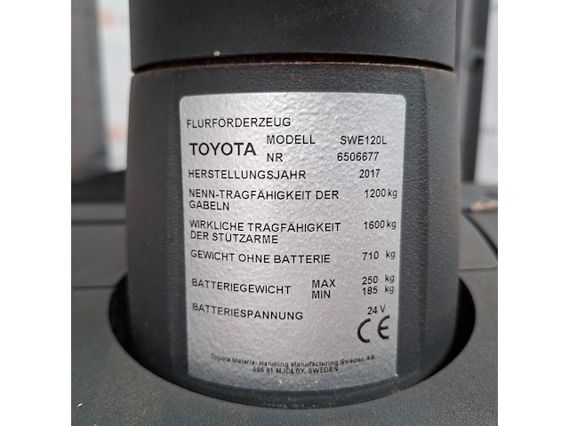 Elektrische stapelaar, toyota, swe120l - dxt 2700 - bt staxio - afbeelding 4 van  21