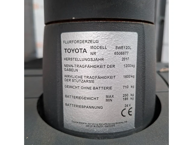 Elektrische stapelaar, toyota, swe120l - dxt 2700 - bt staxio - afbeelding 12 van  21