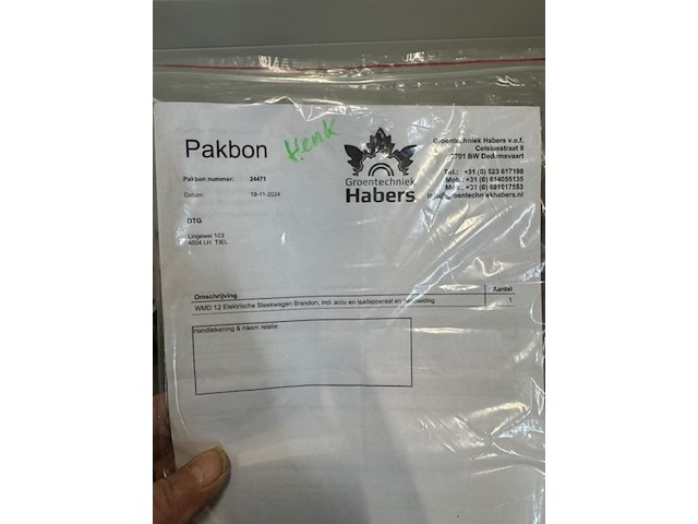 Elektrische steekwagen, brandon, wmd 12 - afbeelding 2 van  9