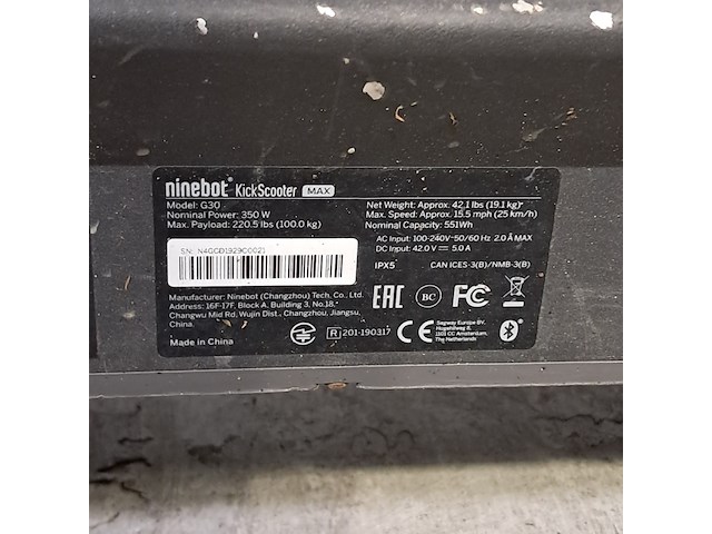 Elektrische step, ninebot, g30 - afbeelding 3 van  15