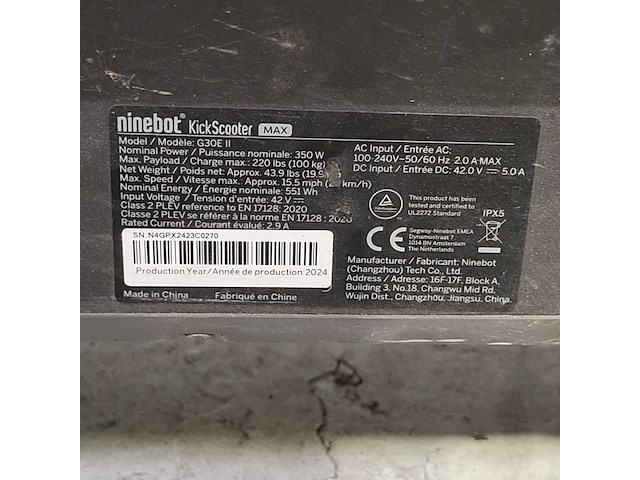 Elektrische step, ninebot, g30e ii - afbeelding 10 van  14
