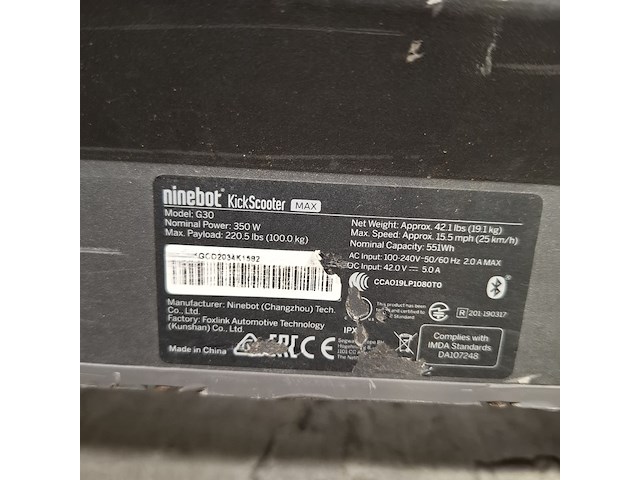 Elektrische step, ninebot, kickscooter max - afbeelding 3 van  12