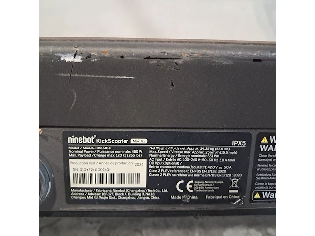 Elektrische step, ninebot, max g2, 2024 - afbeelding 2 van  12