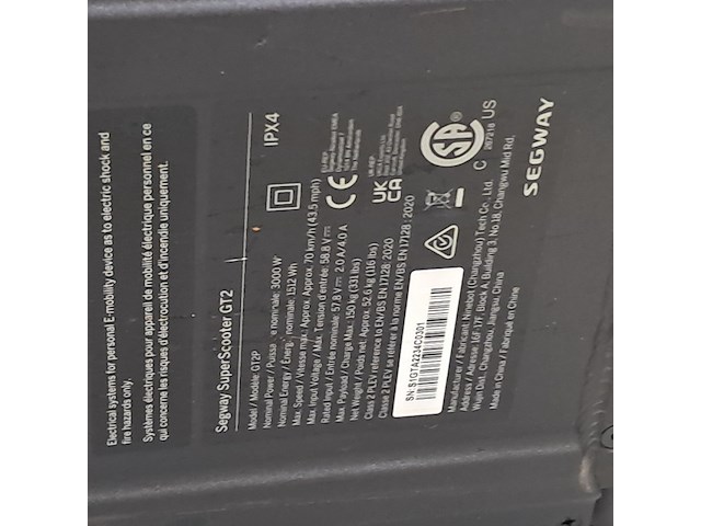 Elektrische step, segway, superscooter gt2 - afbeelding 7 van  15