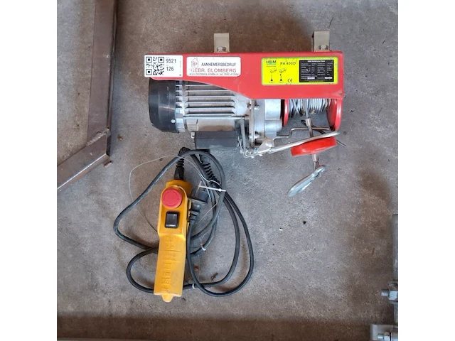 Elektrische takel, hbm, pa 400d, 2020, met hijsconstructie - afbeelding 2 van  8