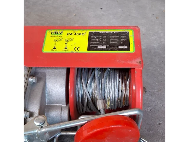 Elektrische takel, hbm, pa 400d, 2020, met hijsconstructie - afbeelding 3 van  8