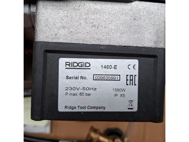 Elektrische testpomp ridgid, 1460-e - afbeelding 7 van  8