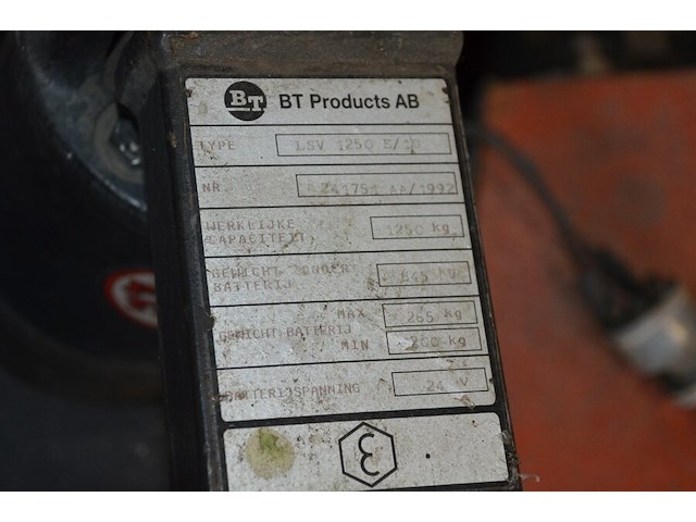 Elektrische verrijdbare stapelaar bt 1,5v lsv 1250e/10 1250kg met lader - afbeelding 13 van  15