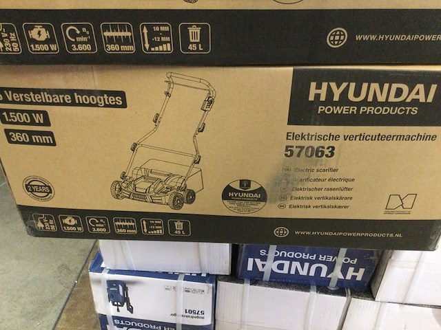 Elektrische verticuteermachine, hyundai, 57063 - afbeelding 2 van  3