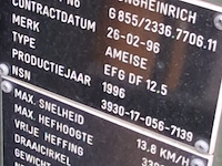 Elektrische vorkheftruck, jungheinrich, efg df 12.5, 1996 - afbeelding 6 van  22