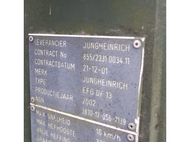 Elektrische vorkheftruck, jungheinrich, efg df 13, 2002 - afbeelding 15 van  25