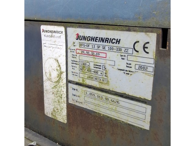 Elektrische vorkheftruck, jungheinrich, efg df 13, 2002 - afbeelding 18 van  25