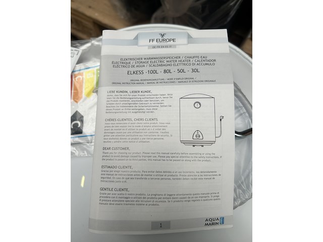 Elektrische warmwaterboiler 100 liter aquamarin - afbeelding 6 van  6