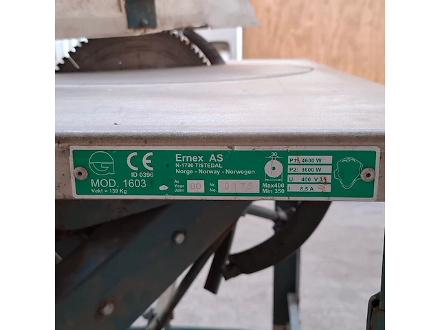 Elektrische zaagtafel, ernex as, 1603, blauw, 2000 - afbeelding 5 van  13
