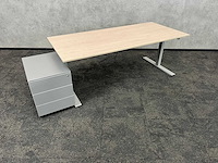Elektrische zit-sta bureau met ladenblok 180x80 - afbeelding 2 van  15