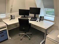 Elektrische zit sta hoek bureau (2x) - afbeelding 1 van  6