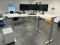 Elektrische zit sta hoek bureau (3x) - afbeelding 2 van  9