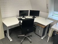 Elektrische zit sta hoek bureau (3x) - afbeelding 4 van  9