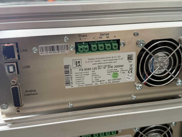 Elektro automatic gmbh - ps 9040-120 2 u 19 2he 3000w - labvoeding - afbeelding 4 van  7