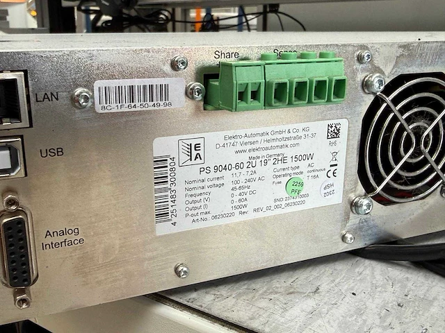 Elektro automatik - ps 9040-60 1500w - labvoeding - afbeelding 7 van  7