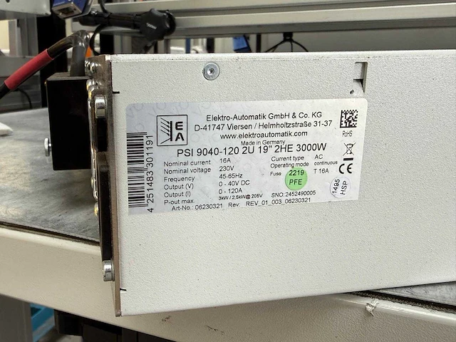 Elektro automatik - psi 9040-120 3000w - labvoeding - afbeelding 4 van  5