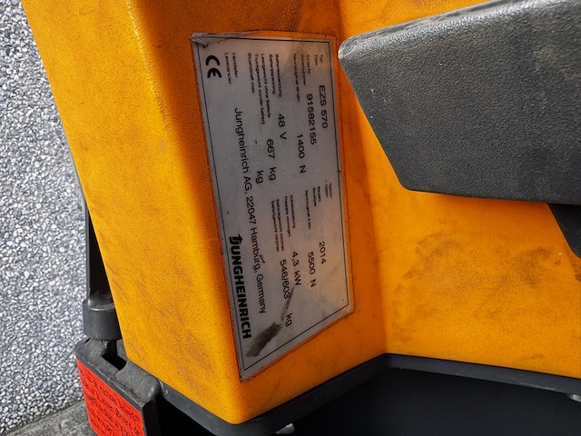 Elektro trekker jungheinrich, ezs 570, geel, bouwjaar 2014, elektrisch - afbeelding 5 van  10